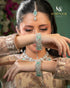 Emerald Frost Zircon Set With Openable Bangle